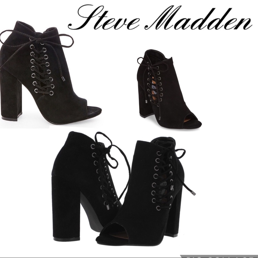 STEVE MADDEN Ballard Lace Up Bootie Suede